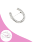 EQUINE RIDER HORSE SHOE BROOCH 