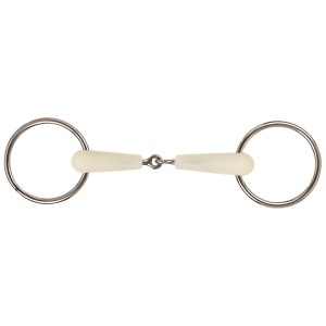 STC HAPPY MOUTH LOOSE RING JOINTED SNAFFLE-bridles & bits-Spurs