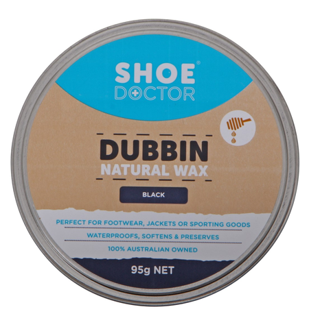 Shoe Doctor Dubbin is a wax product used to soften, preserve and waterproof leather.
