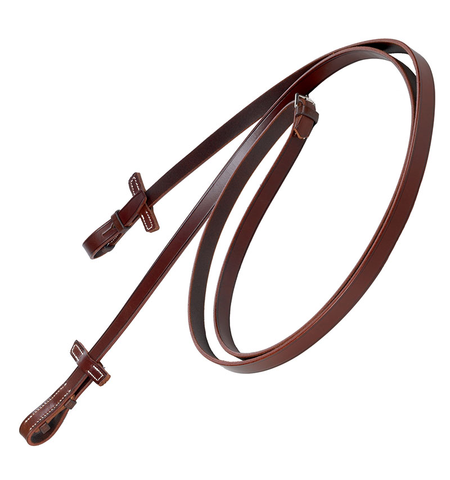 STUBBEN 1030 NT LEATHER REIN WITH SILVER HOOKS